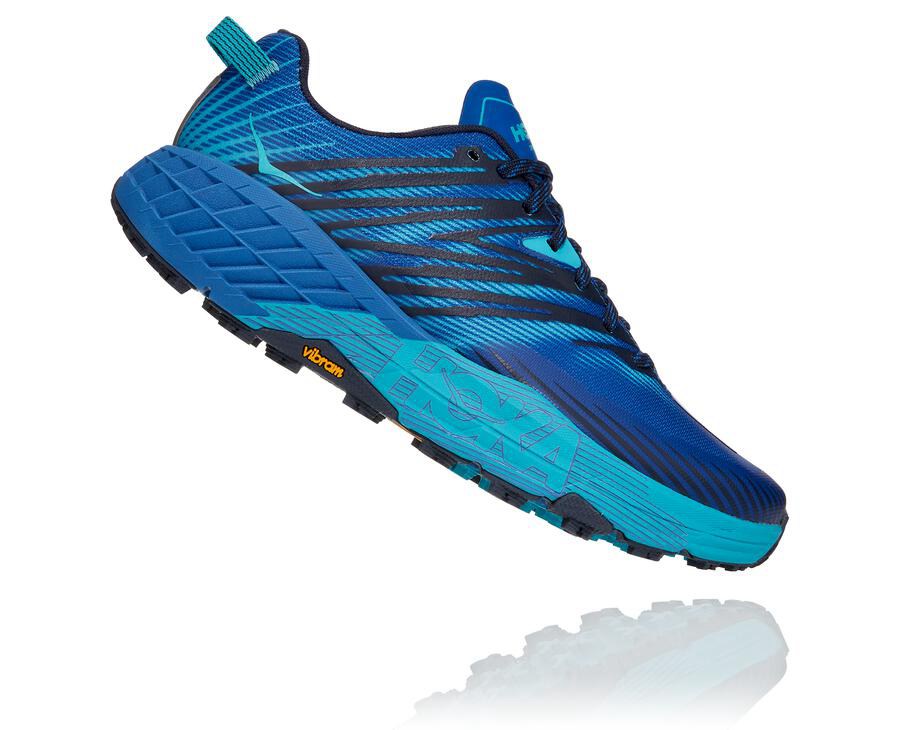 Hoka One One Spor Ayakkabı Erkek Mavi - Speedgoat 4 - AL8105326